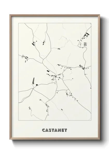 Une affiche de carte sur Castanet