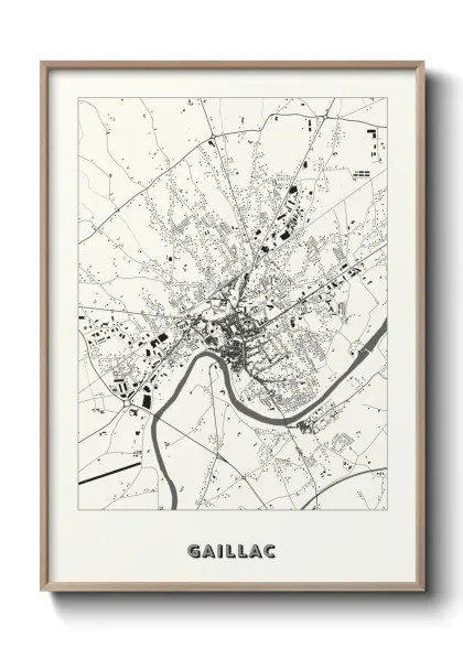 Une affiche de carte sur Gaillac