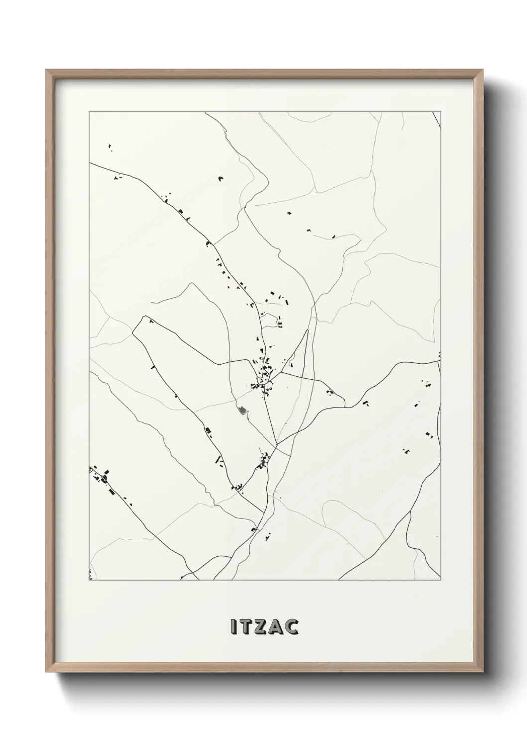 Un poster carte Itzac