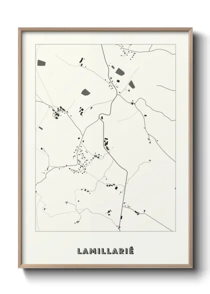 Une affiche de carte sur Lamillarié