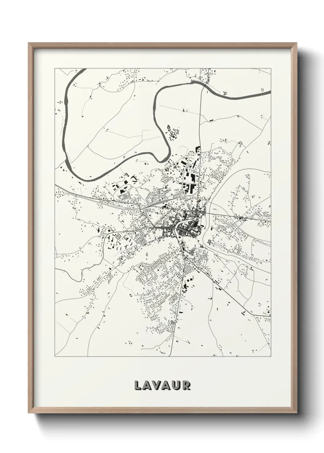 Un poster carte Lavaur