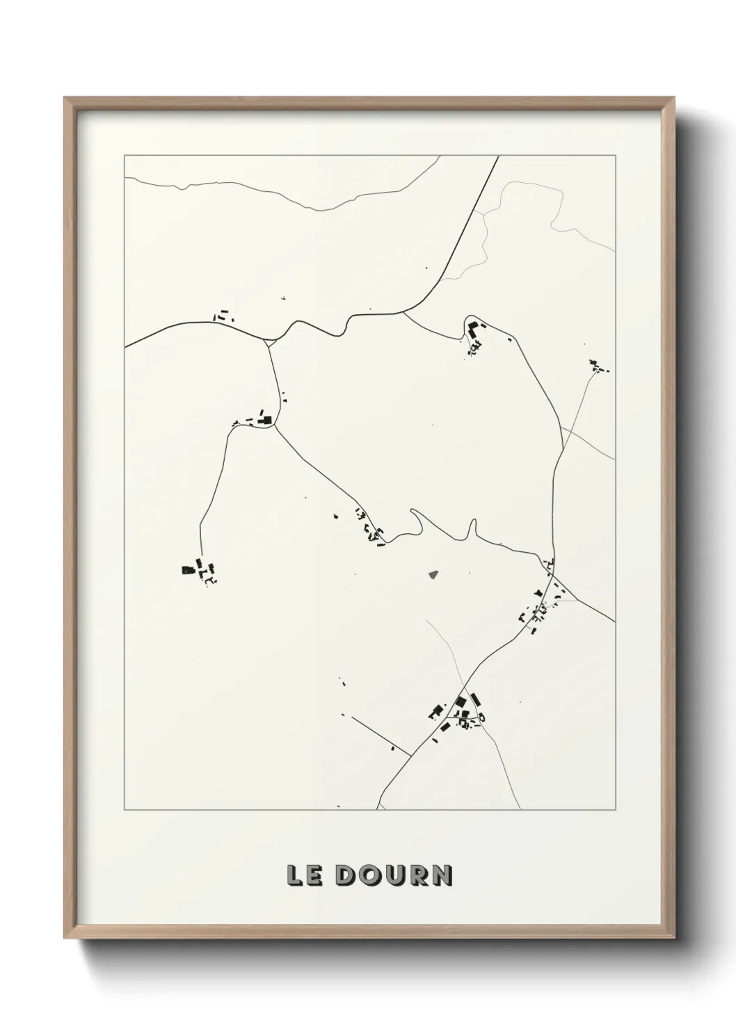 Un poster carte Le Dourn