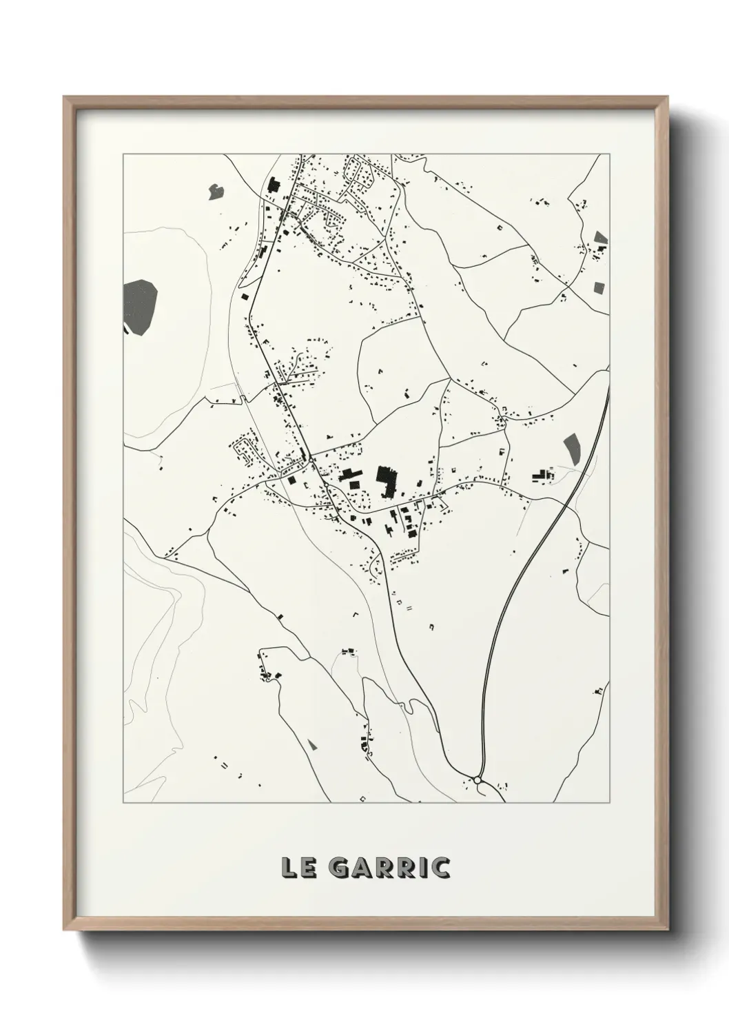 Un poster carte Le Garric
