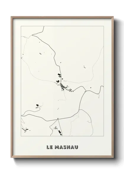 Une affiche de carte sur Le Masnau