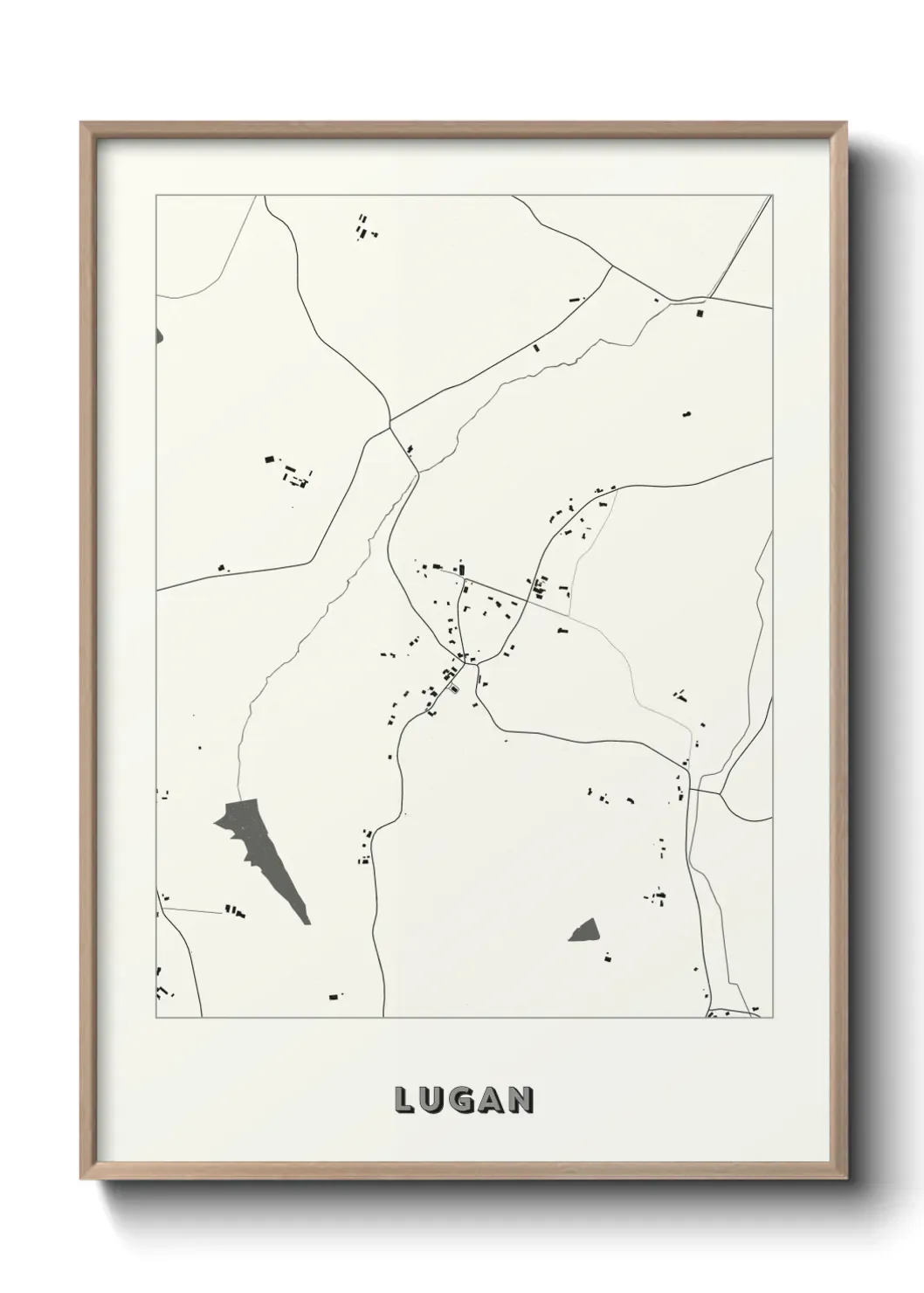 Un poster carte Lugan