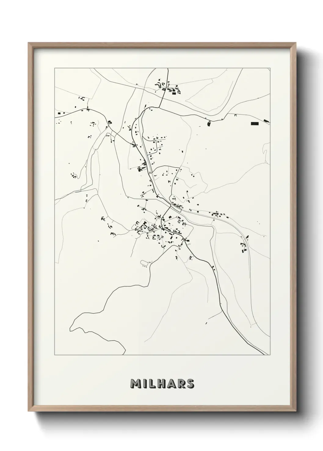 Un poster carte Milhars