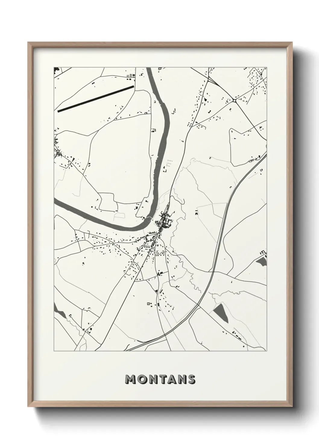 Un poster carte Montans