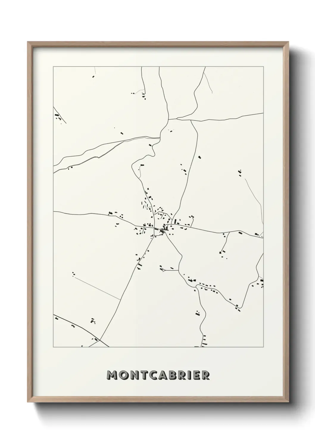 Un poster carte Montcabrier