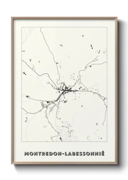 Une affiche de carte sur Montredon-Labessonnié