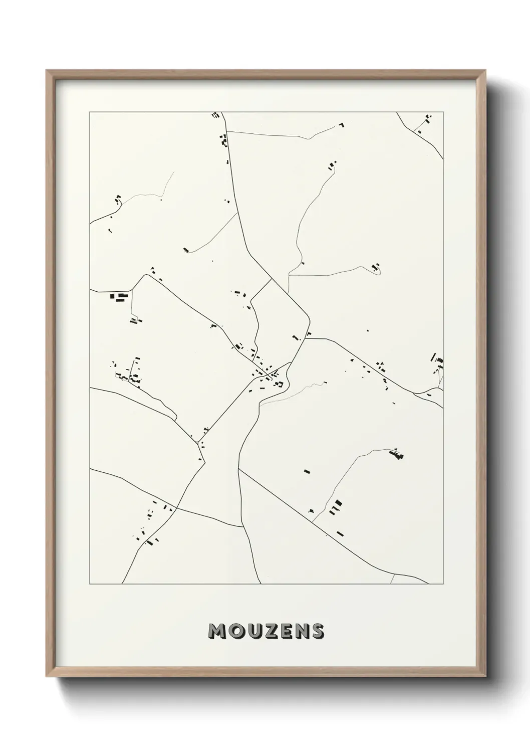 Un poster carte Mouzens