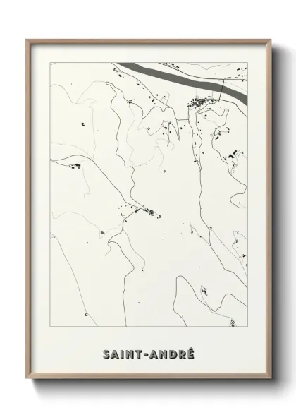 Une affiche de carte sur Saint-André