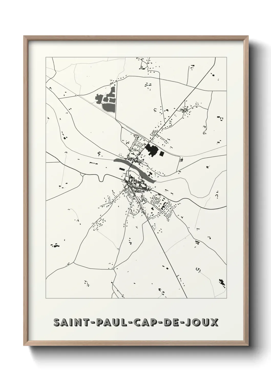 Un poster carte Saint-Paul-Cap-de-Joux