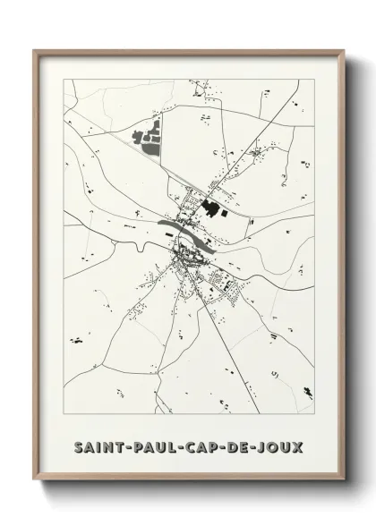 Une affiche de carte sur Saint-Paul-Cap-de-Joux