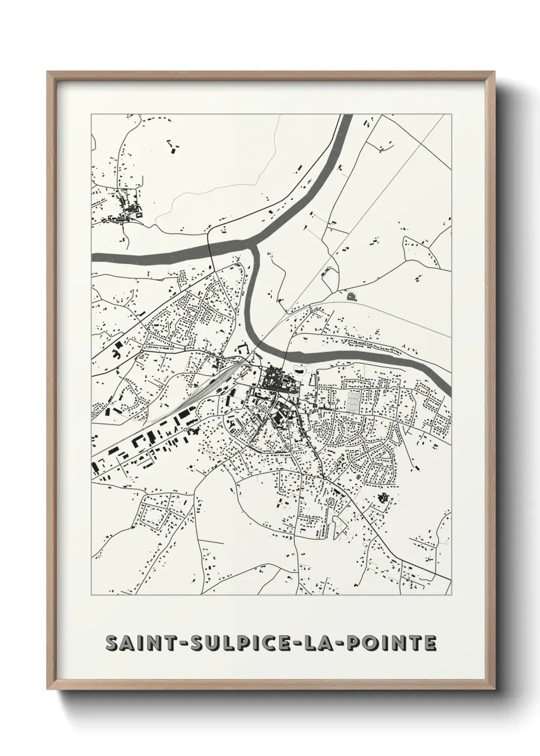 Un poster carte Saint-Sulpice-la-Pointe