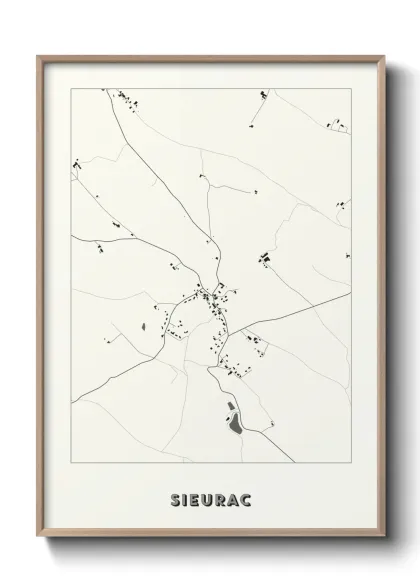 Une affiche de carte sur Sieurac