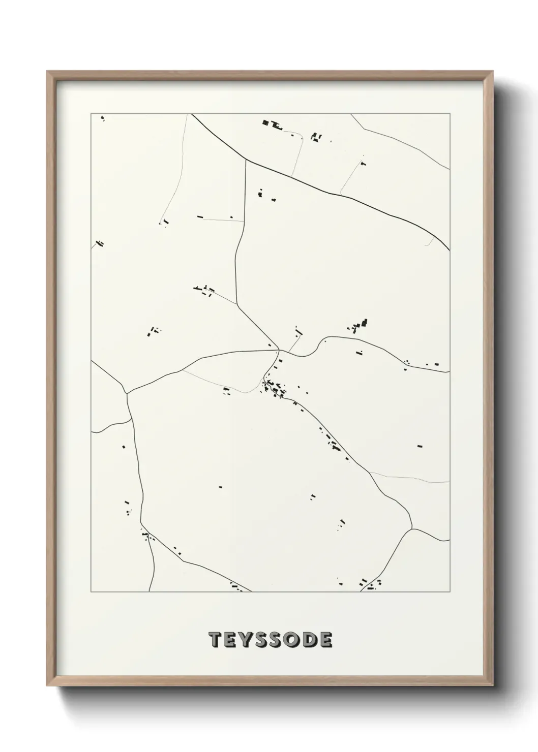 Un poster carte Teyssode