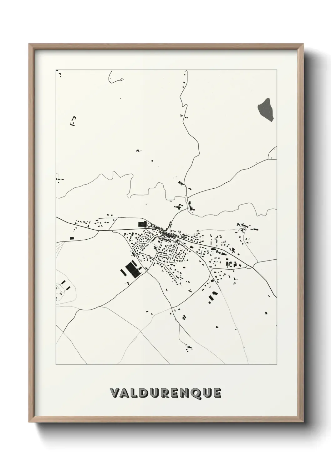 Un poster carte Valdurenque