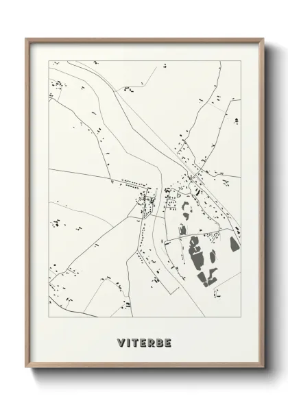 Une affiche de carte sur Viterbe