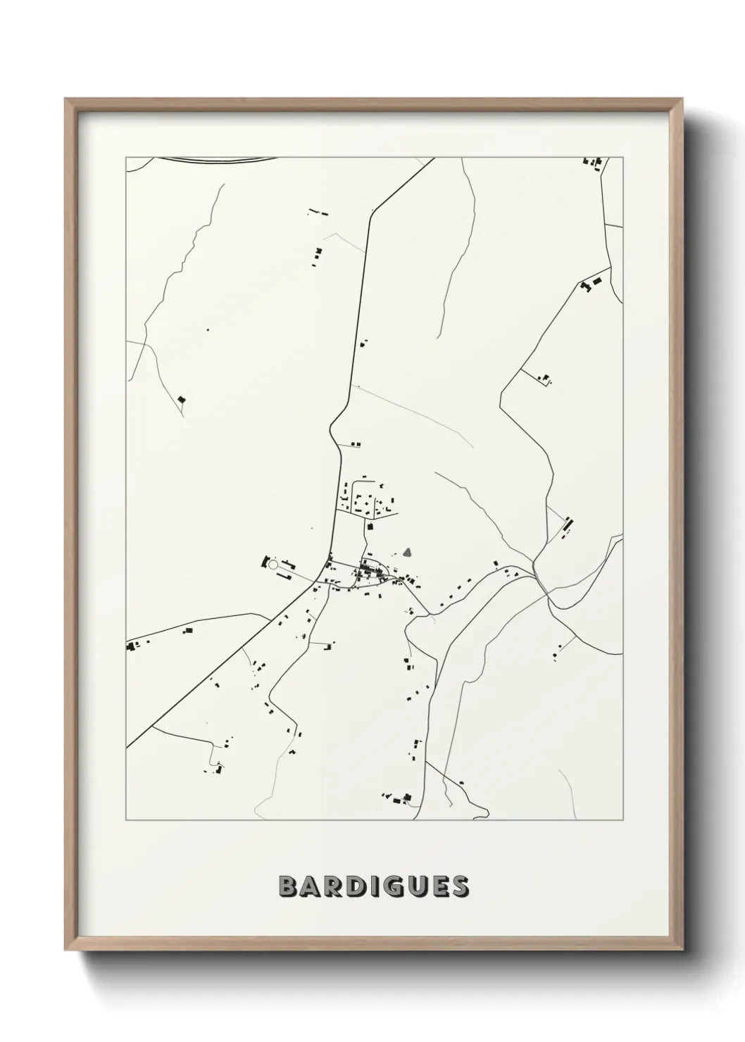 Un poster carte Bardigues