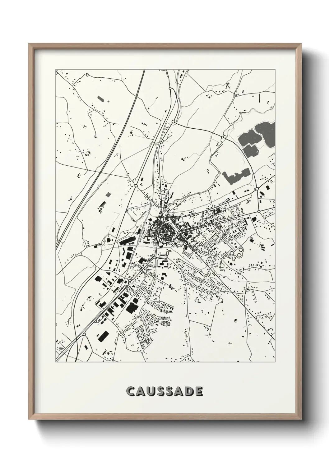 Un poster carte Caussade