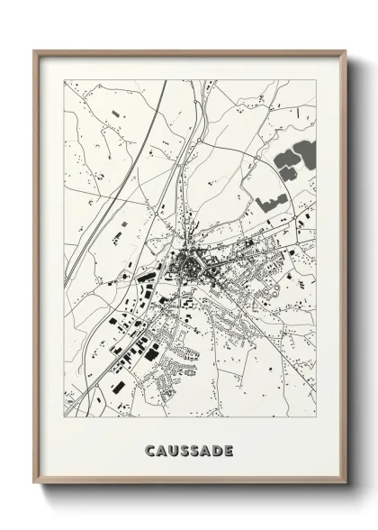 Une affiche de carte sur Caussade