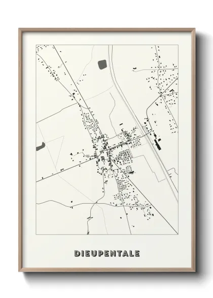 Une affiche de carte sur Dieupentale