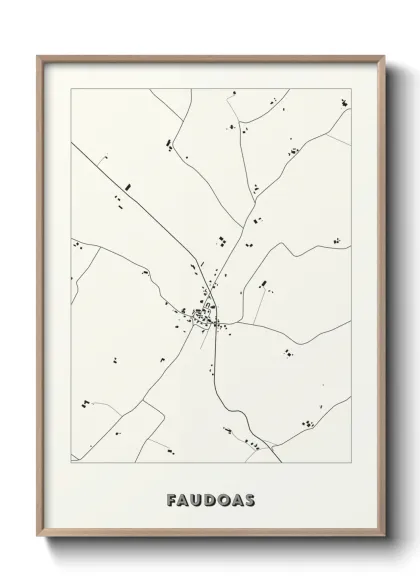 Une affiche de carte sur Faudoas