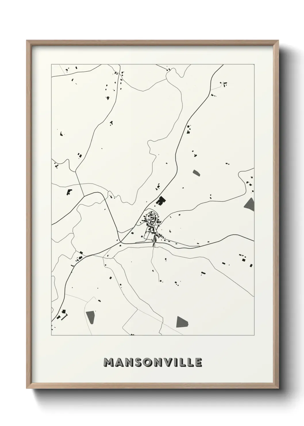 Un poster carte Mansonville