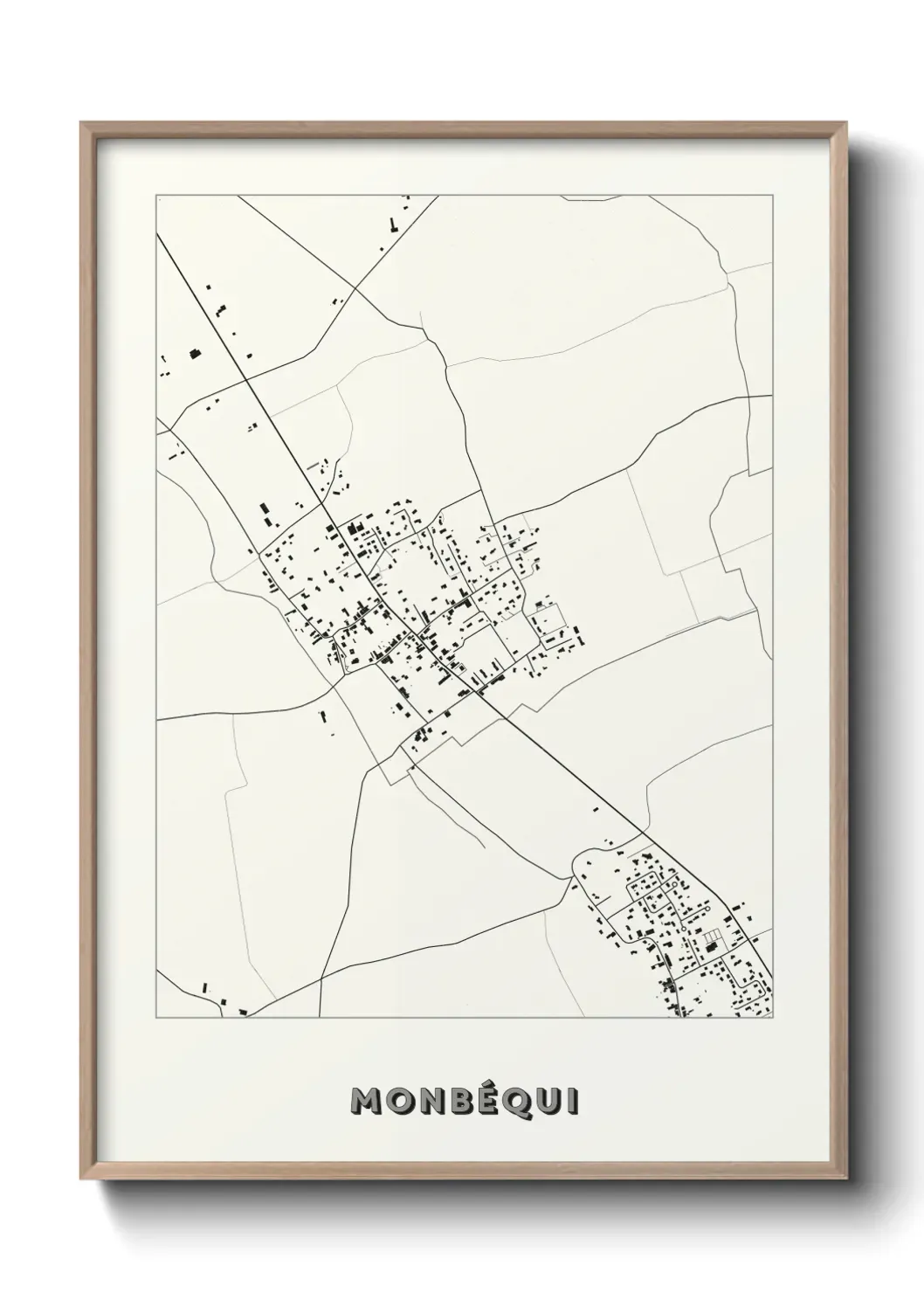 Un poster carte Monbéqui