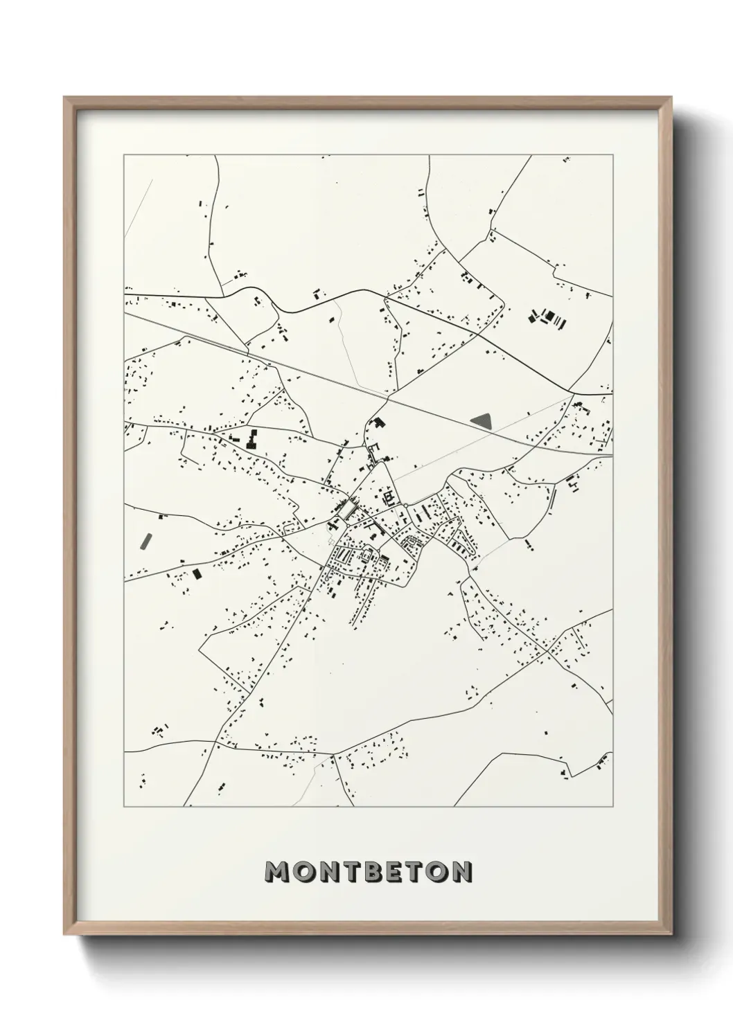 Un poster carte Montbeton