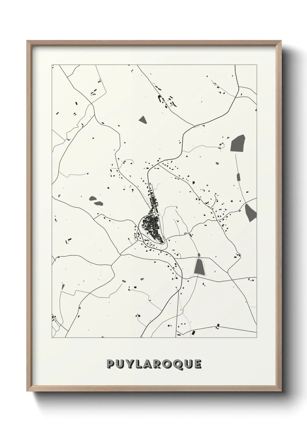 Un poster carte Puylaroque
