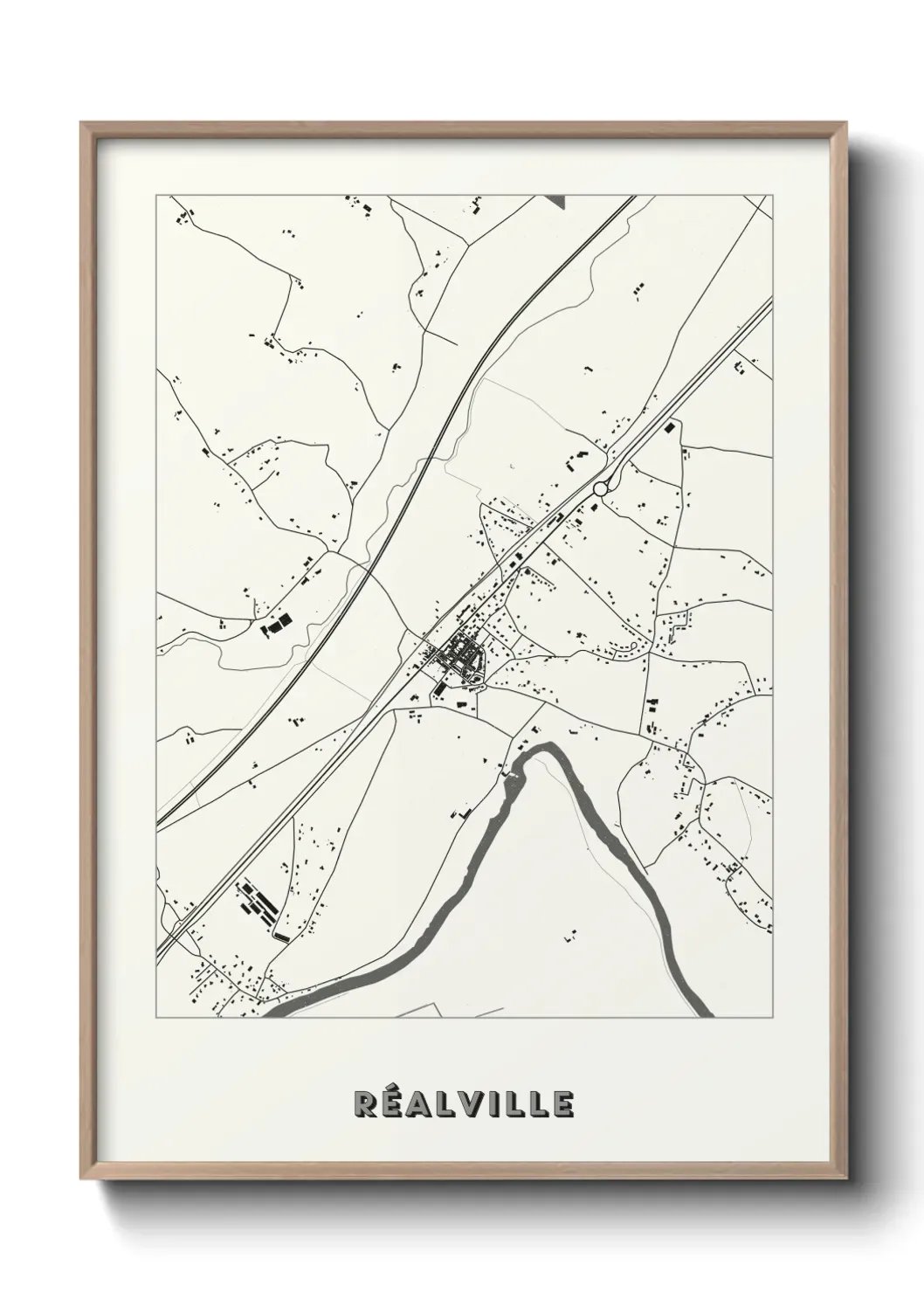 Un poster carte Réalville