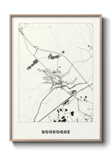 Une affiche de carte sur Bourogne