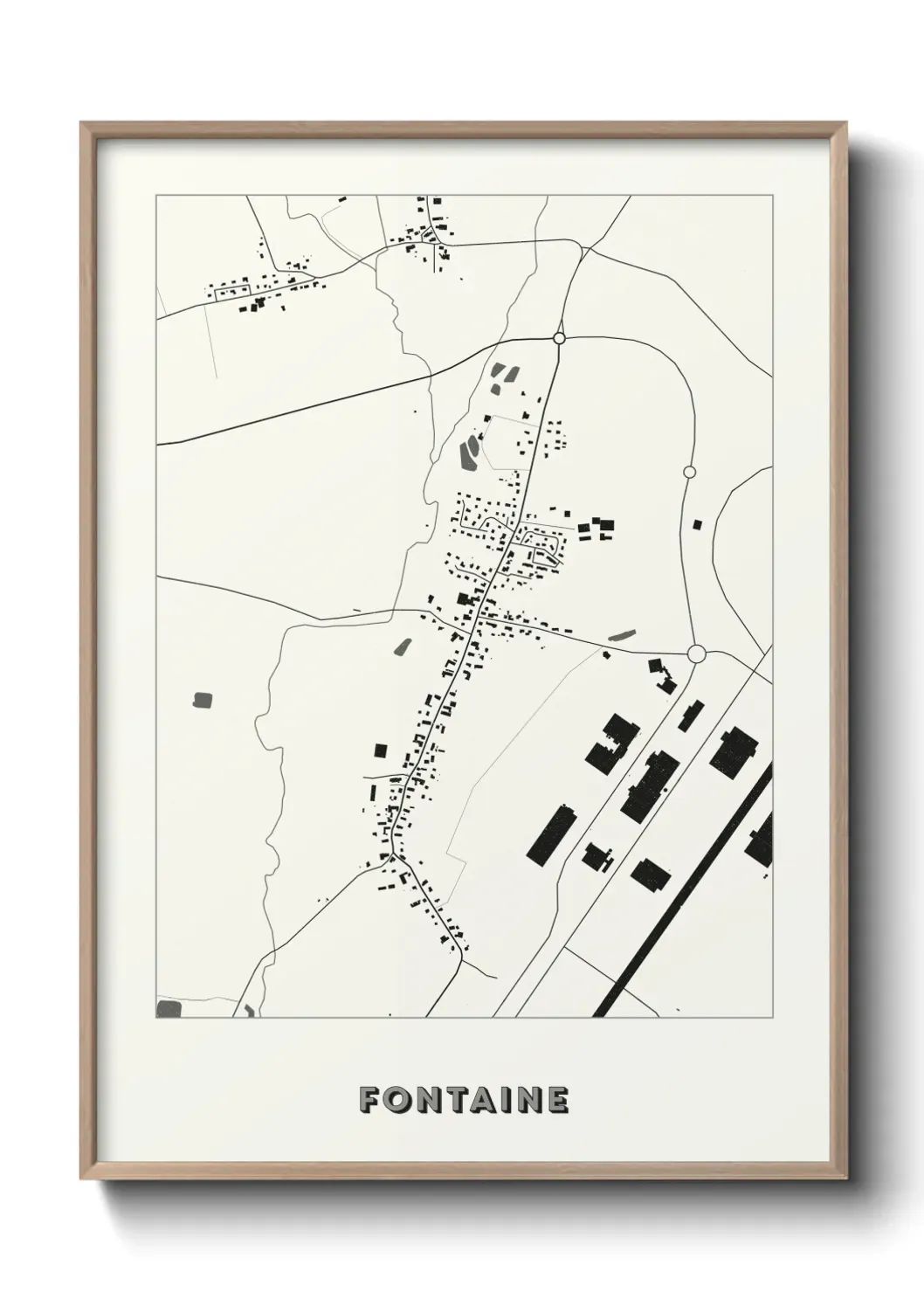 Un poster carte Fontaine