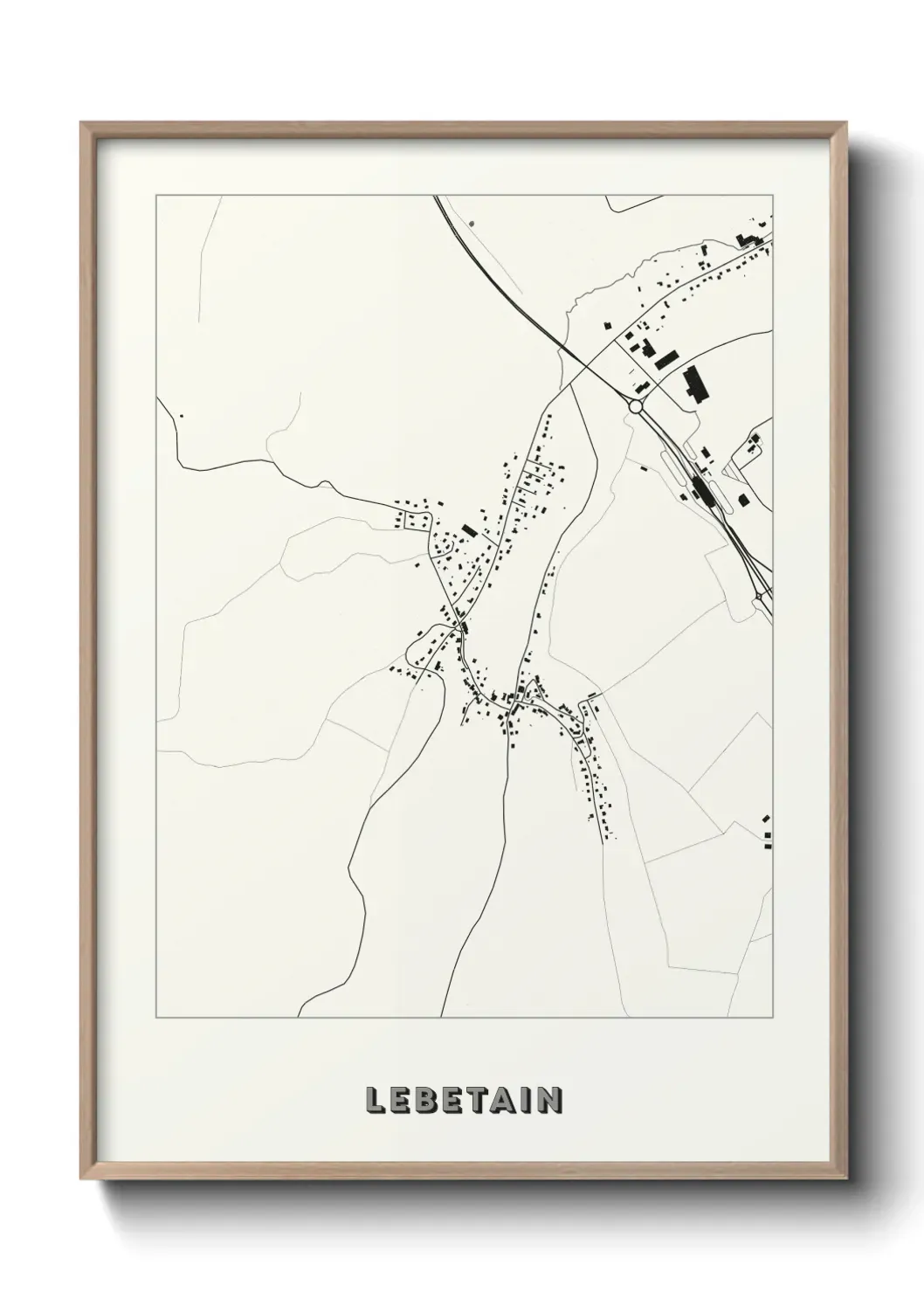 Un poster carte Lebetain