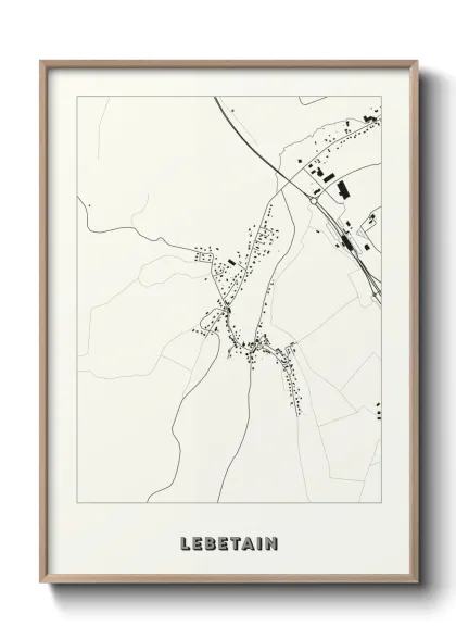 Une affiche de carte sur Lebetain
