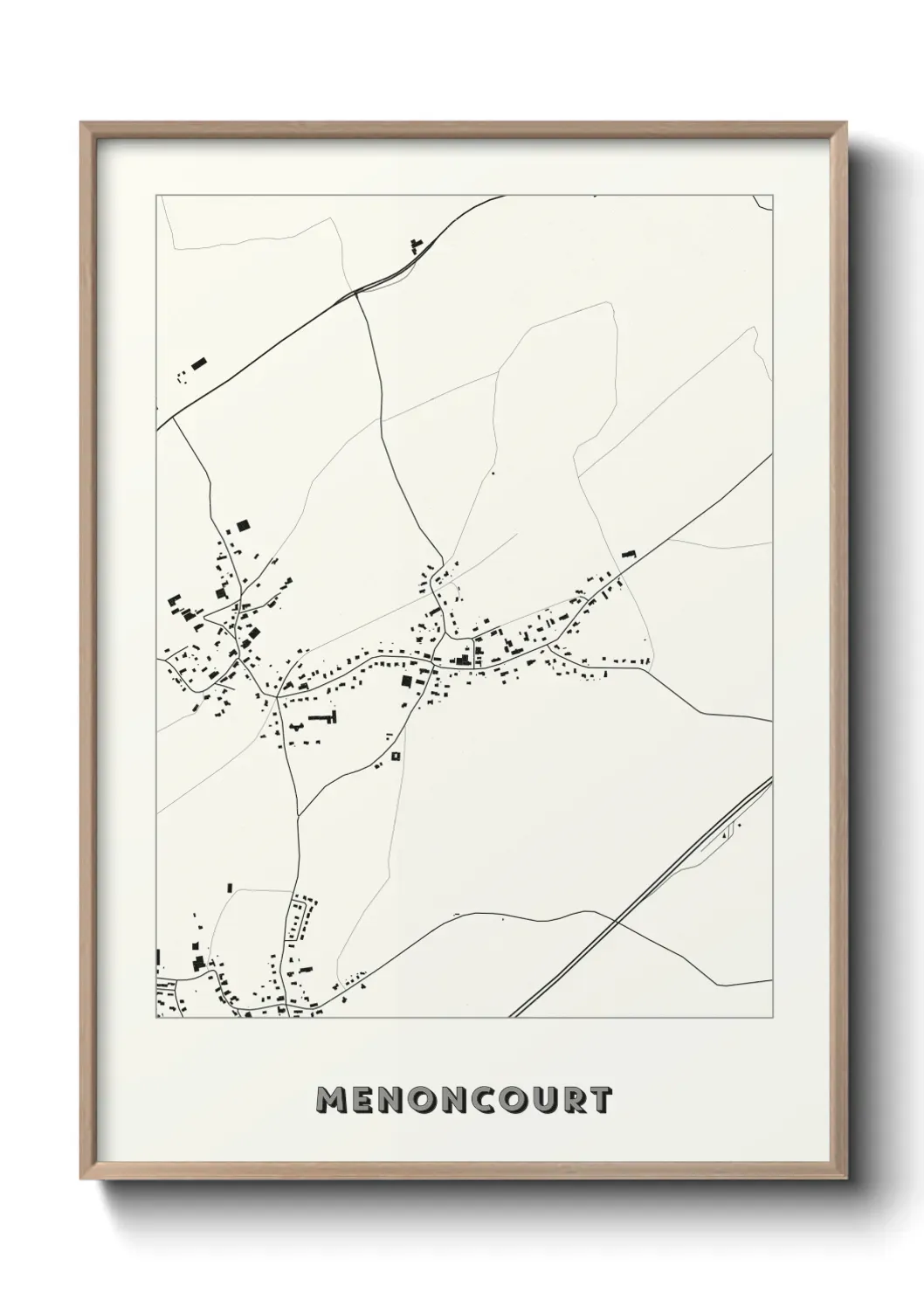 Un poster carte Menoncourt