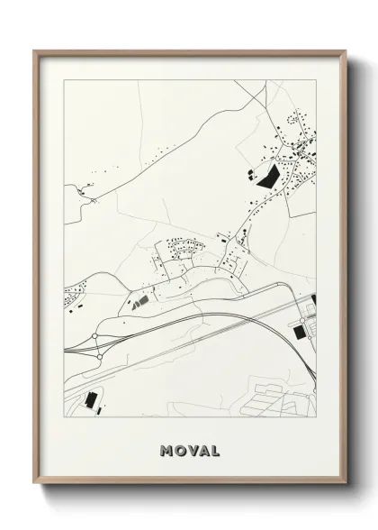 Une affiche de carte sur Moval