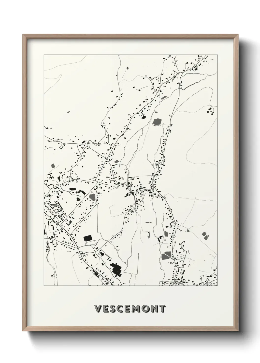 Un poster carte Vescemont