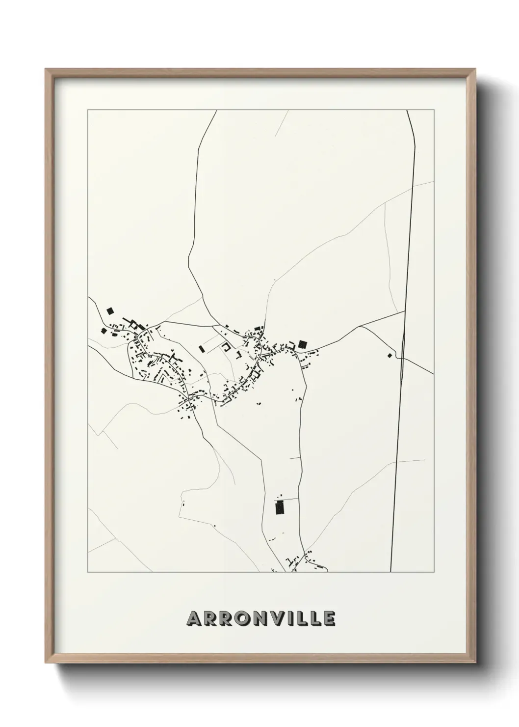 Un poster carte Arronville