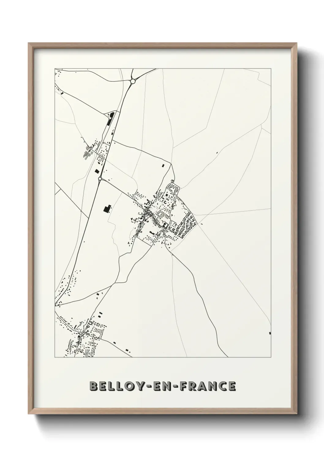 Un poster carte Belloy-en-France