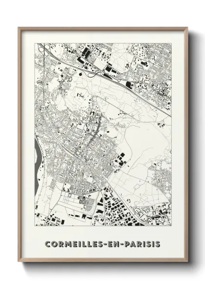 Une affiche de carte sur Cormeilles-en-Parisis