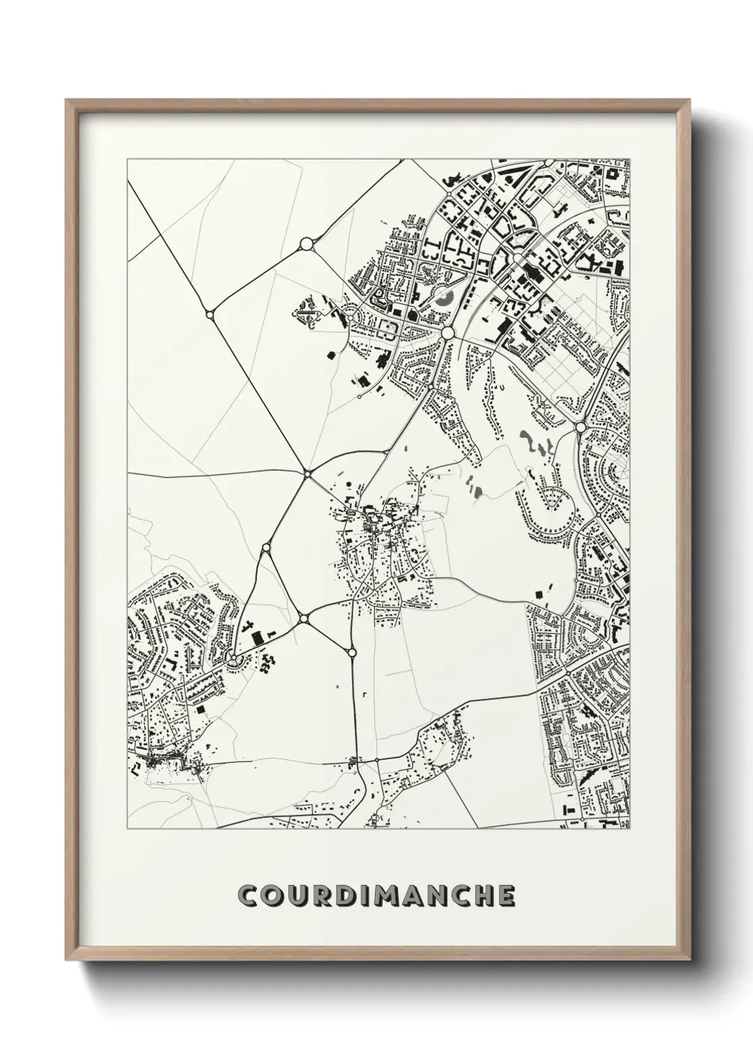 Un poster carte Courdimanche