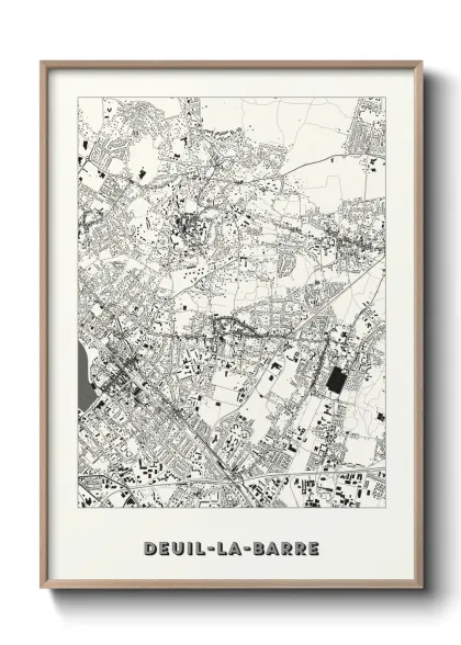 Une affiche de carte sur Deuil-la-Barre