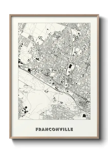 Une affiche de carte sur Franconville
