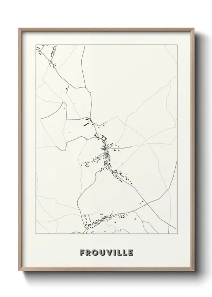 Une affiche de carte sur Frouville
