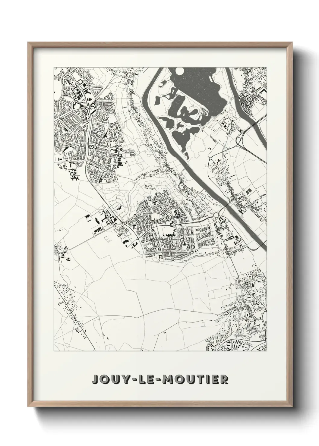 Un poster carte Jouy-le-Moutier