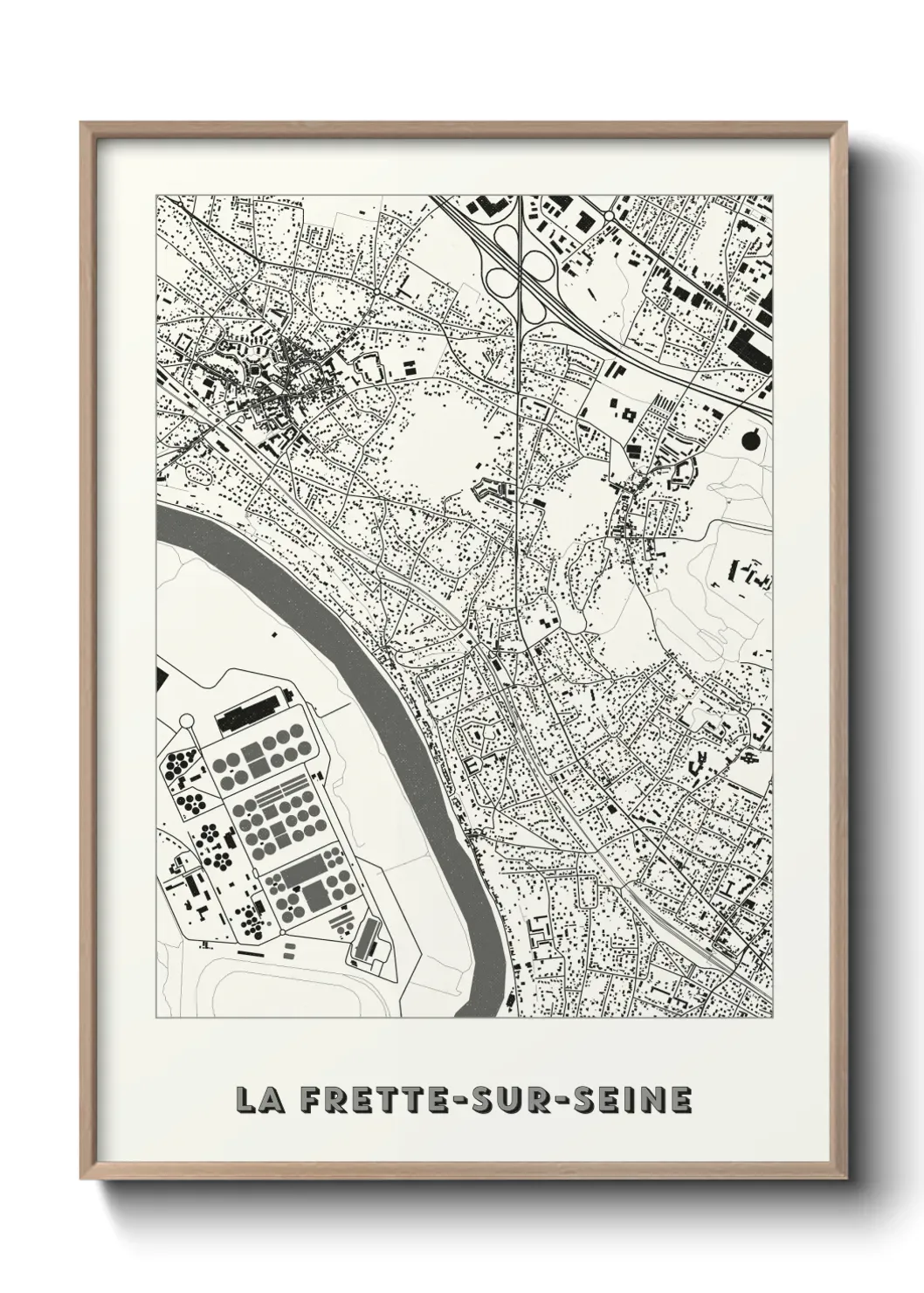 Un poster carte La Frette-sur-Seine