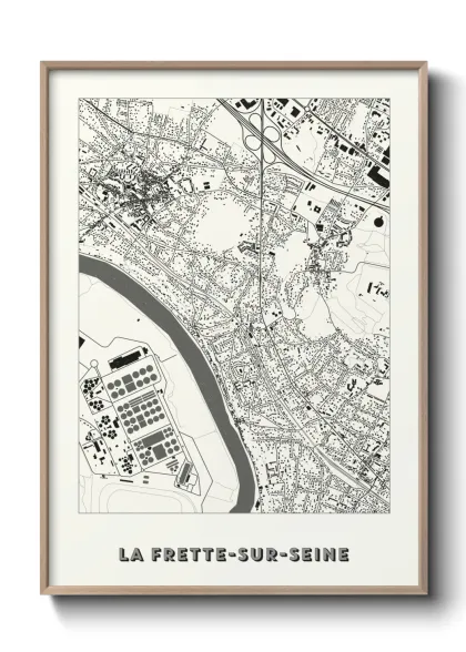Une affiche de carte sur La Frette-sur-Seine