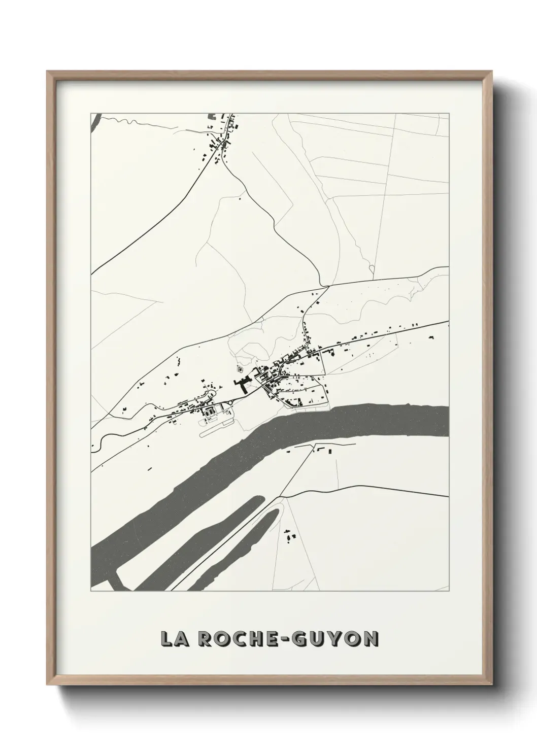 Un poster carte La Roche-Guyon
